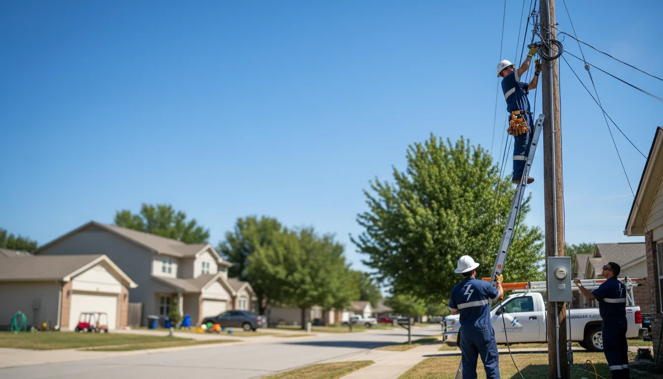 Residential electrician providing installation services in Hendley, NE